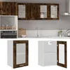 Image de vidaXL Vidaxl Armoire En Verre Suspendue ""Lyon"" Chêne Fumé 40x31x60 Cm