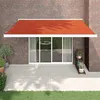 Image de vidaXL Auvent rétractable orange et marron 4x3 m tissu et aluminium