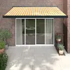 Image de vidaXL Auvent rétractable jaune et blanc 3x2,5 m tissu et aluminium3154556