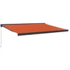 Image de vidaXL Vidaxl Auvent Rétractable Orange Et Marron 4,5x3 M Tissu Et Aluminium