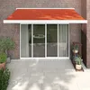 Image de vidaXL Vidaxl Auvent Rétractable Orange Et Marron 3,5x2,5m Tissu Et Aluminium