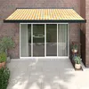 Image de vidaXL Auvent rétractable jaune et blanc 3,5x2,5 m tissu et aluminium