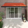 Image de vidaXL Auvent rétractable orange et marron 3,5x2,5m tissu et aluminium