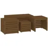 Image de Vidaxl Ensemble De BoÃ®tes De Jardin 4 Pcs Marron Miel Bois Pin Massif