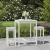 Image de vidaXL Ensemble de bar de jardin 3 pcs blanc bois de pin massif