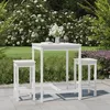 Image de Vidaxl Ensemble De Bar De Jardin 3 Pcs Blanc Bois De Pin Massif