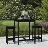 Image de Vidaxl Ensemble De Bar De Jardin 3 Pcs Noir Bois De Pin Massif