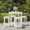 Image de vidaXL Ensemble de bar de jardin 5 pcs blanc bois massif de pin
