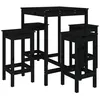 Image de vidaXL Ensemble de bar de jardin 5 pcs noir bois de pin massif3154734