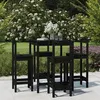 Image de vidaXL Ensemble de bar de jardin 5 pcs noir bois de pin massif3154744