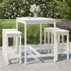 Image de vidaXL Ensemble de bar de jardin 5 pcs blanc bois massif de pin3154746