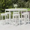 Image de vidaXL Ensemble de bar de jardin 7 pcs blanc bois de pin massif3154756