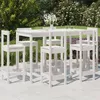 Image de vidaXL Vidaxl Ensemble De Bar De Jardin 7 Pcs Blanc Bois De Pin Massif