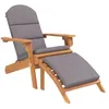 Image de Vidaxl Chaise De Jardin Adirondack Et Repose-Pieds Bois Massif Acacia