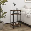 Image de vidaXL Table d'appoint Chêne fumé 40x30x75 cm Bois d'ingénierie825799