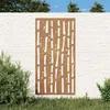Image de vidaXL Décoration murale jardin 105x55 cm acier corten design bambou