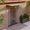 Image de vidaXL Auvent de porte Noir et transparent 199x90 cm Polycarbonate153685