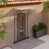 Image de vidaXL Auvent de porte Gris et transparent 152,5x90 cm Polycarbonate153691