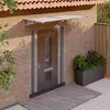 Image de vidaXL Auvent de porte Gris et transparent 199x90 cm Polycarbonate153692