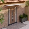 Image de vidaXL Auvent de porte Gris et transparent 239x90 cm Polycarbonate153693