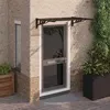 Image de vidaXL Auvent de porte Noir 122x90 cm Polycarbonate153697