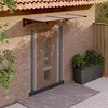 Image de vidaXL Auvent de porte Noir 199x90 cm Polycarbonate