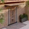 Image de vidaXL Auvent de porte Noir 239x90 cm Polycarbonate153700