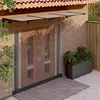 Image de vidaXL Auvent de porte Noir 297,5x90 cm Polycarbonate