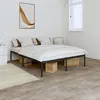 Image de vidaXL Cadre de lit métal sans matelas noir 140x190 cm350846