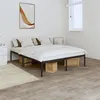 Image de vidaXL Cadre de lit métal sans matelas noir 150x200 cm