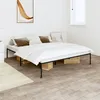 Image de vidaXL Cadre de lit mÃ©tal sans matelas noir 150x200 cm