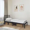 Image de vidaXL Cadre de lit métal sans matelas avec tête de lit noir 75x190 cm