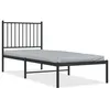 Image de Cadre de lit mÃ©tal avec tÃªte de lit noir 75x190 cm vidaXL vidaXL