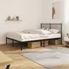 Image de vidaXL Cadre de lit métal sans matelas avec tête de lit noir 140x190cm350864