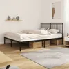 Image de vidaXL Cadre de lit métal sans matelas et tête de lit noir 160x200 cm350867