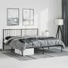 Image de vidaXL Cadre de lit métal sans matelas avec tête de lit noir 183x213cm