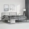 Image de vidaXL Cadre de lit métal avec tête de lit/pied de lit noir 193x203 cm