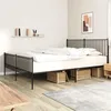 Image de vidaXL Cadre de lit métal sans matelas avec pied de lit noir 200x200cm