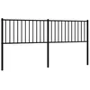 Image de vidaXL TÃªte de lit mÃ©tal noir 187x3x90 cm