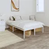 Image de vidaXL Cadre de lit métal sans matelas blanc 120x200 cm