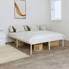 Image de vidaXL Cadre de lit métal sans matelas blanc 160x200 cm350916