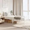 Image de vidaXL Cadre de lit métal avec tête de lit/pied de lit blanc 80x200 cm