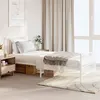 Image de vidaXL Cadre de lit métal avec tête de lit/pied de lit blanc 90x200 cm