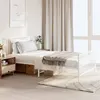Image de vidaXL Cadre de lit métal sans matelas et pied de lit blanc 107x203 cm