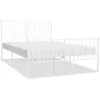 Image de vidaXL Cadre De Lit Métal Avec Tête De Lit/Pied De Lit Blanc 120x190cm