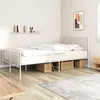 Image de vidaXL Cadre de lit métal sans matelas et pied de lit blanc 160x200 cm