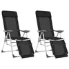 Image de vidaXL Chaises de camping pliantes et repose-pied lot de 2 textilène360146