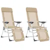 Image de vidaXL Chaises de camping pliantes et repose-pied lot de 2 textilène360147