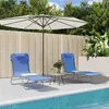 Image de vidaXL Chaises longues pliables lot de 2 bleu textilène et acier360180