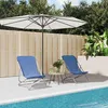 Image de vidaXL Vidaxl Chaises De Plage Pliantes 2pcs Textilène Acier Enduit De Poudre